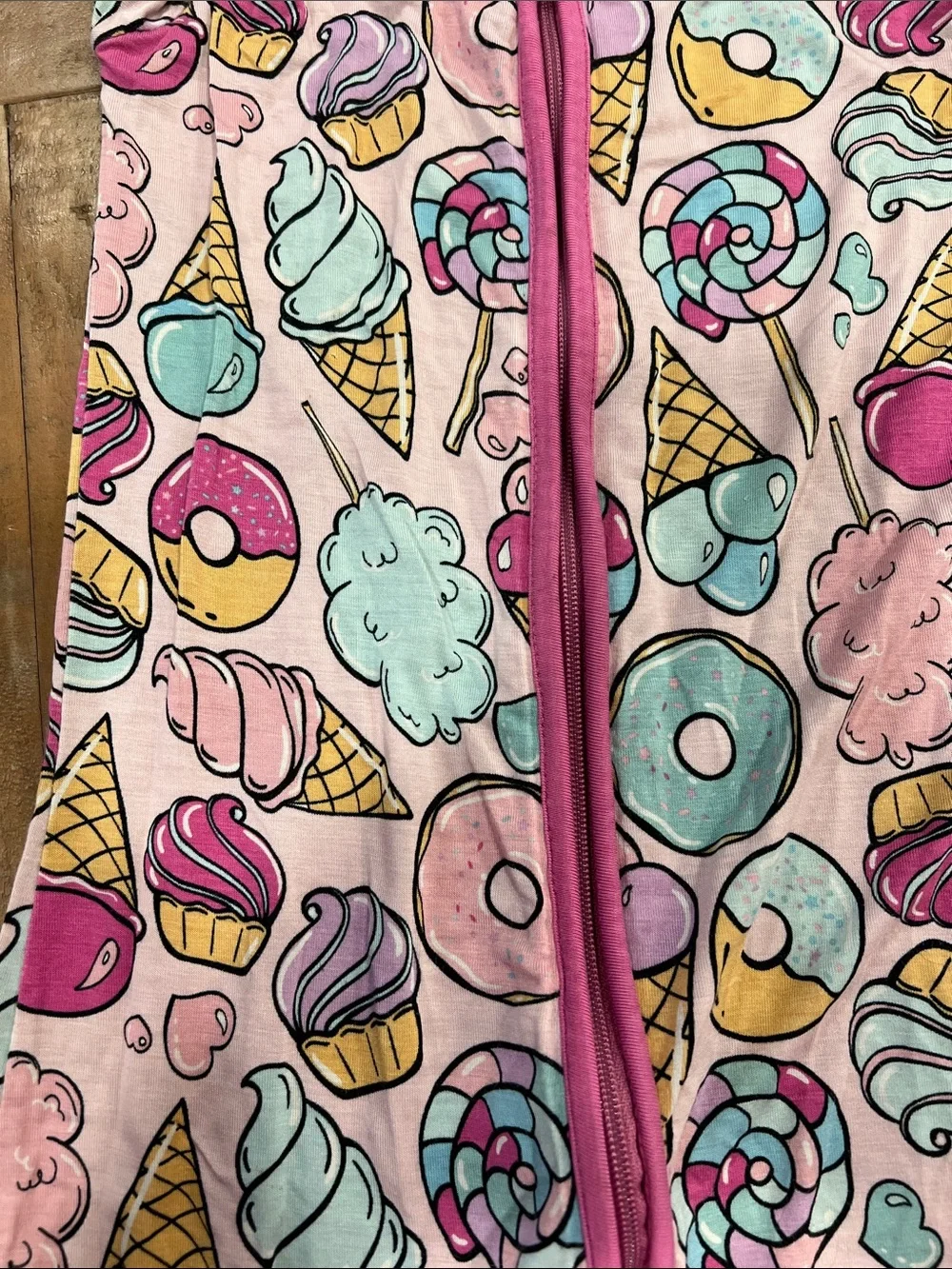 Little sleepies sweet treats bamboo zippy 18-24 months donuts ice cream cupcakes